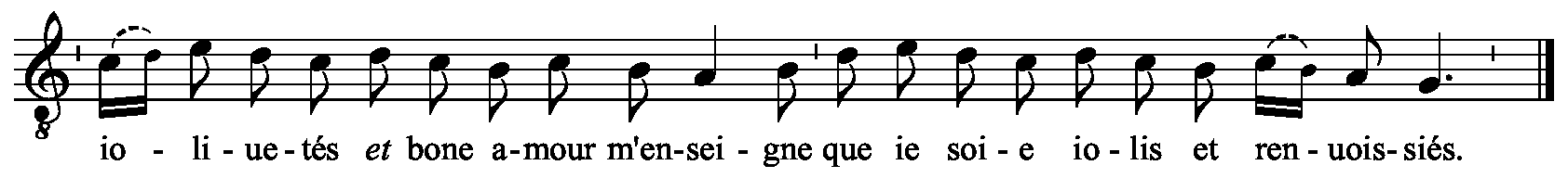 Refrain musical notation